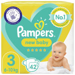 Pampers New Baby Size 3, 6kg-10kg, Essential Pack (Count 42)
