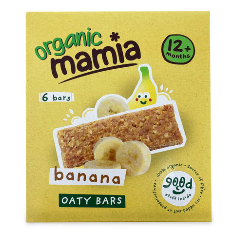 Mamia Organic Banana Soft Oaty Bars 6x25g (Pack of 2)