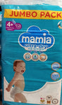 Mamia Ultra Dry Nappies Size 4+ Jumbo Pack (78 Count)