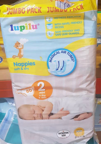 Lupilu Nappies Size 2 jumbo pack count 60