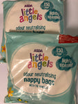 ASDA Little Angels 150 Nappy Bags with Tie Handles ( Pack of 2)