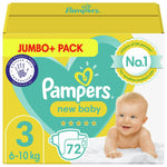 Pampers New Baby Size 3 - Jumbo+ - (72pcs)